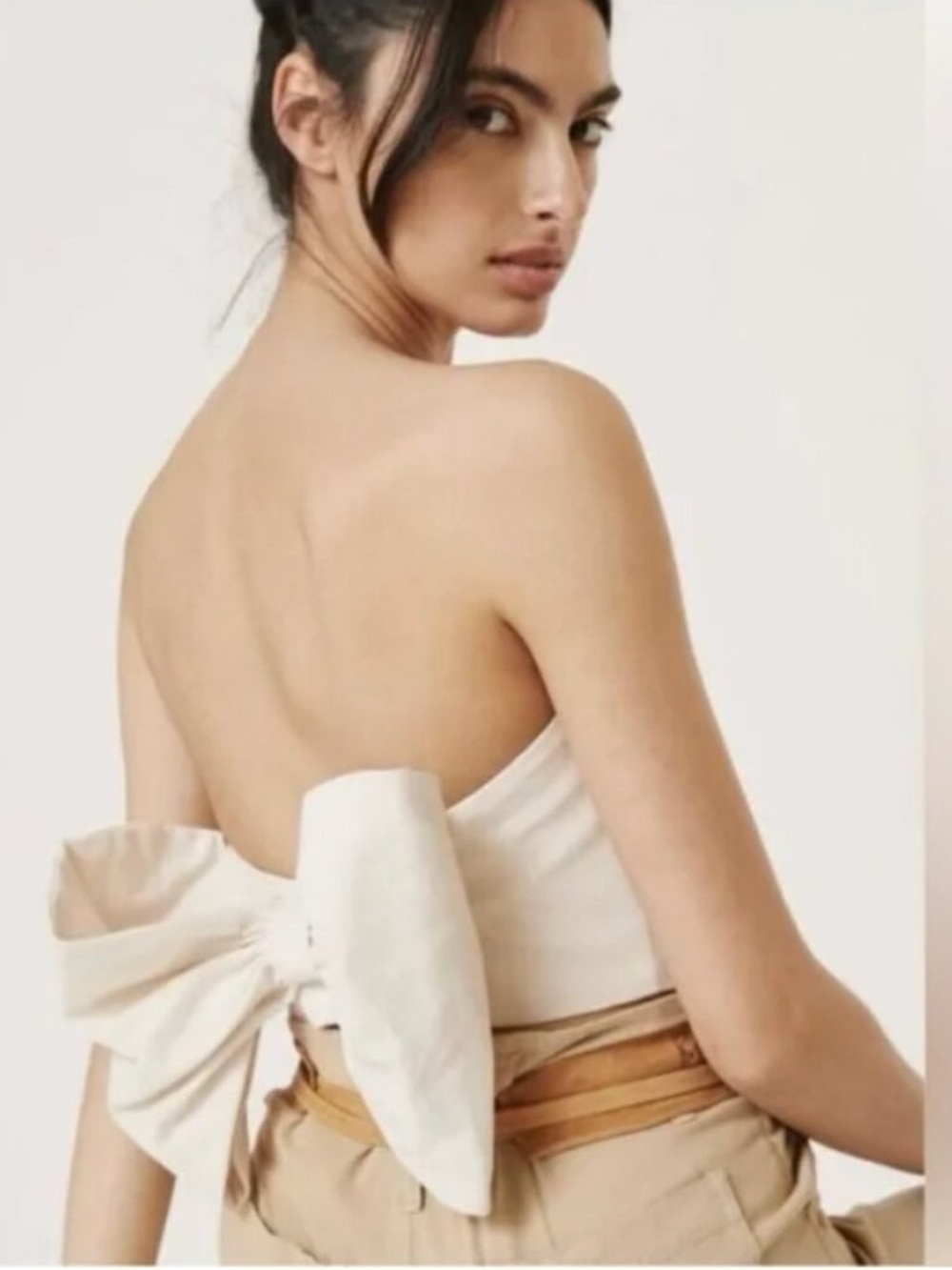 Hutch from Anthropologie Delphine Strapless Bow-Back Top, Size 4